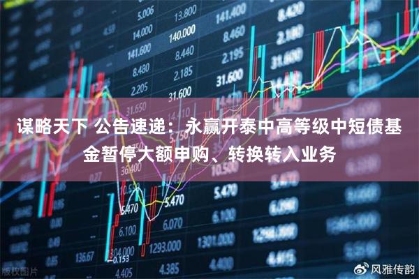 谋略天下 公告速递：永赢开泰中高等级中短债基金暂停大额申购、转换转入业务